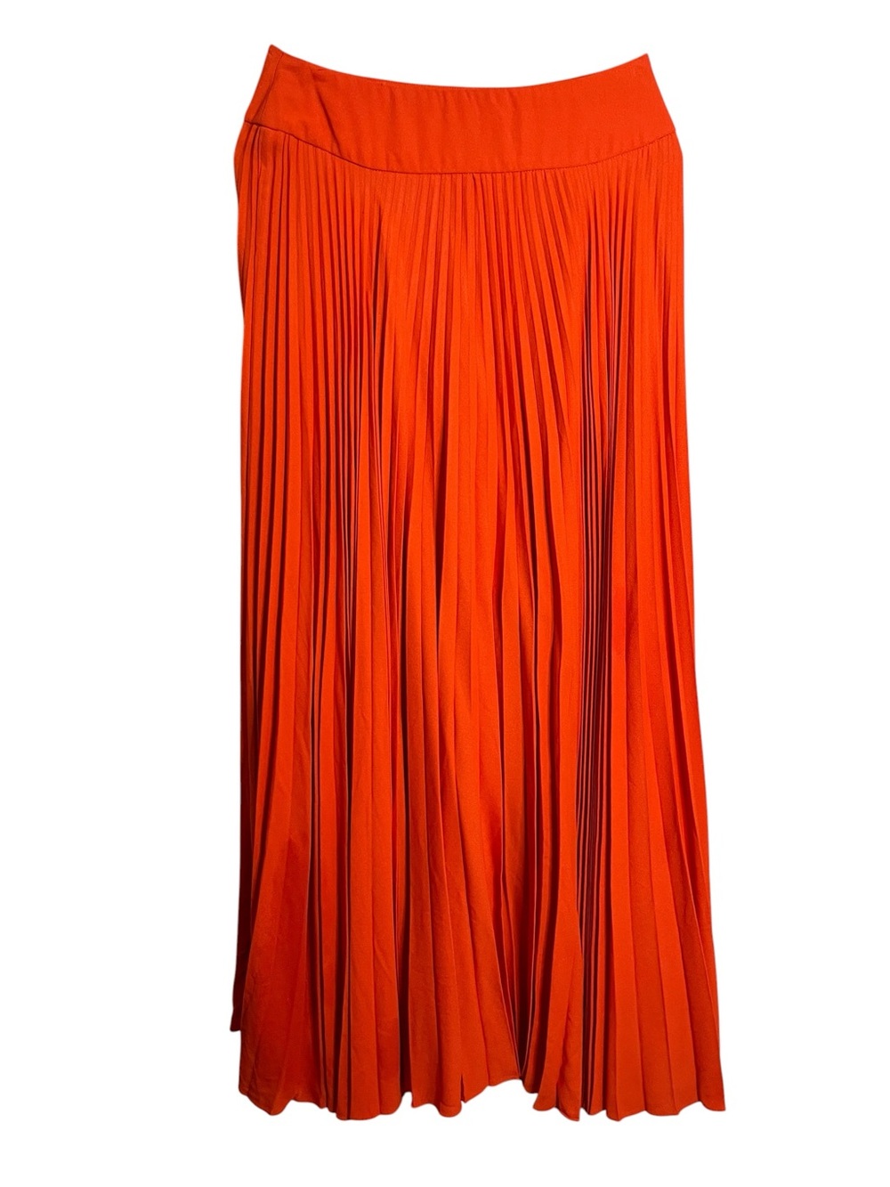 Vintage Loomtogs Orange Pleated Skirt 1970s Size 11/12 Flowy Maxi